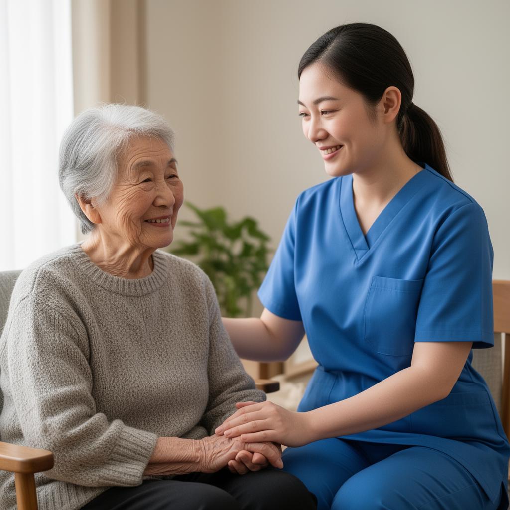 Nurse with elderly woman